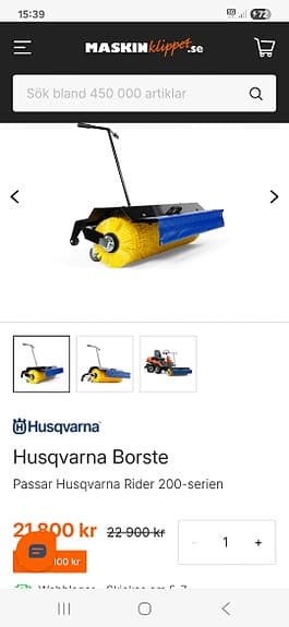 Sopvals åkgräsklippare Huskvarna