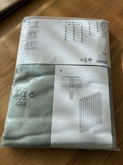 SILVERLÖNN gardiner, 1 par