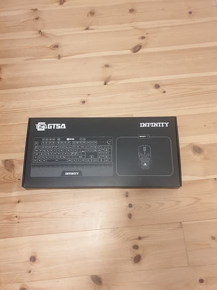 GTSA Infinity tangentbord, mus och musmatta svart