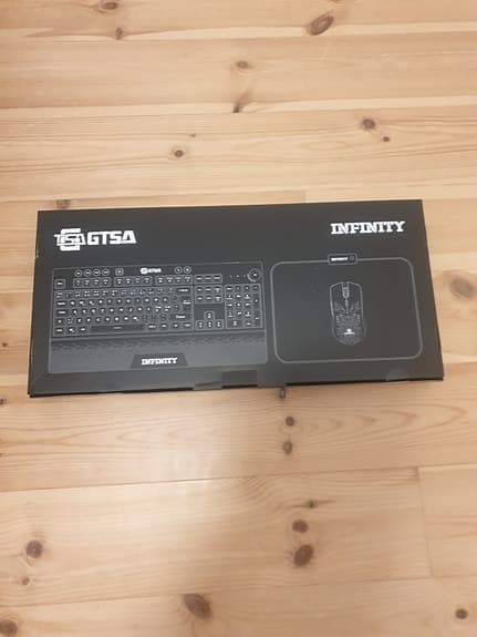 GTSA Infinity tangentbord, mus och musmatta svart