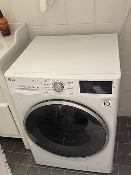 LG Direct Drive 8/5 kg kombinerad tvättmaskin/torktumlare vit