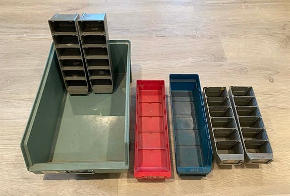 7 Sortiment/ förvaringslådor
