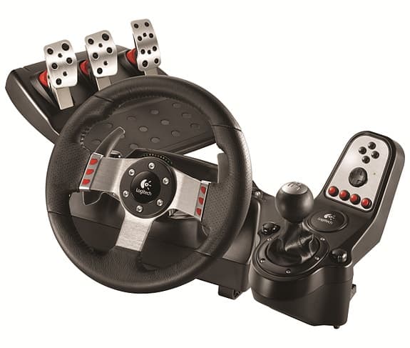 Logitech G27 ratt, pedaler och växelspak till gaming