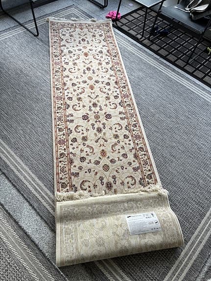 Rugvista gångmatta orientalisk mönstrad beige