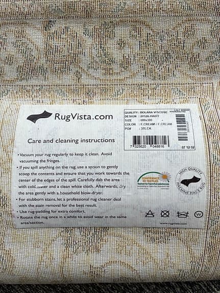 Rugvista gångmatta orientalisk mönstrad beige