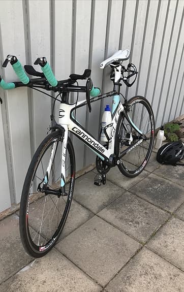 Cannondale Slice racercykel 47 cm vit/turkos