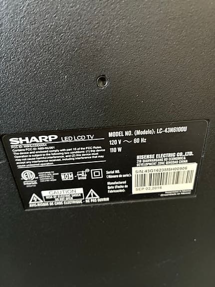 Sharp LC-43N5000U 43" 4K Ultra HD Smart TV