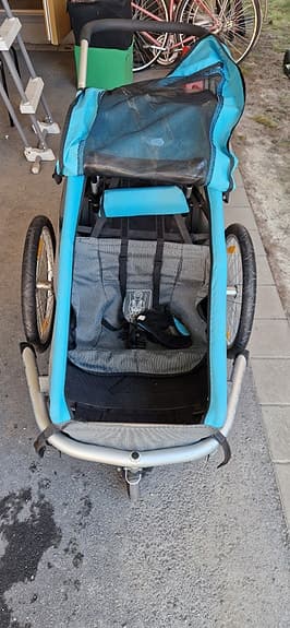 Croozer Kid cykelvagn blå/grå