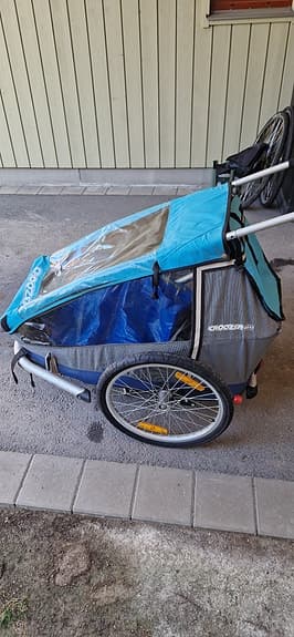 Croozer Kid cykelvagn blå/grå