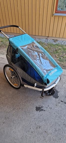 Croozer Kid cykelvagn blå/grå