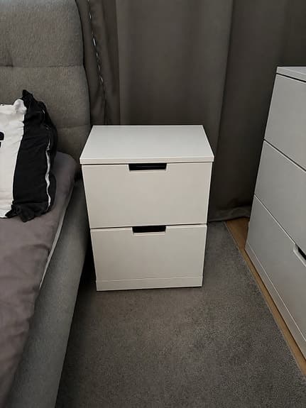 NORDLI Byrå med 2 lådor, vit, 40x54 cm
