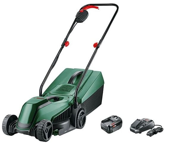 EasyMower 18V-32 + Bosch häcksax – båda