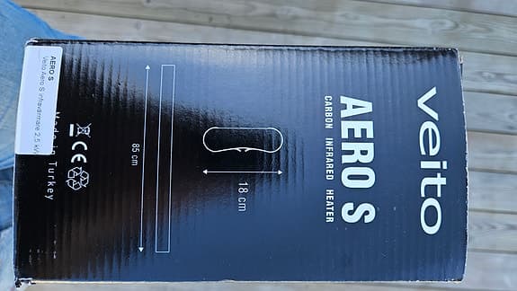 Infravärmare Veito Areo S 2500W