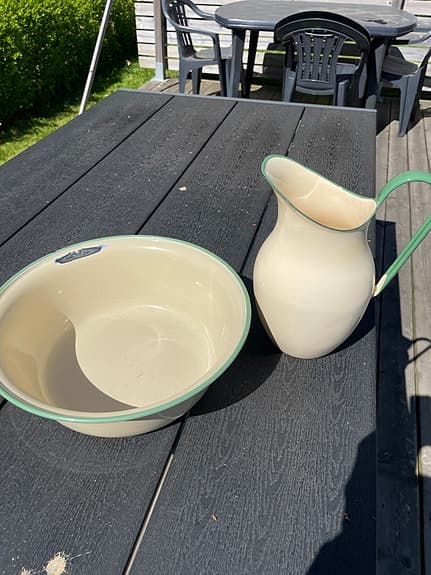 Kockums tvättfat /skål  & kanna
