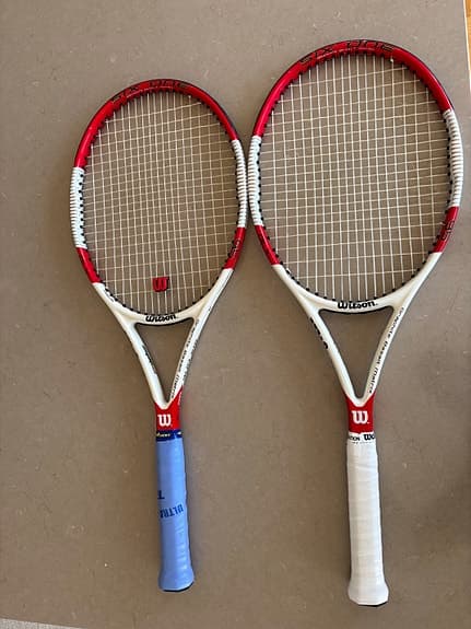 Wilson Six One 95 tennisracket röd/vit