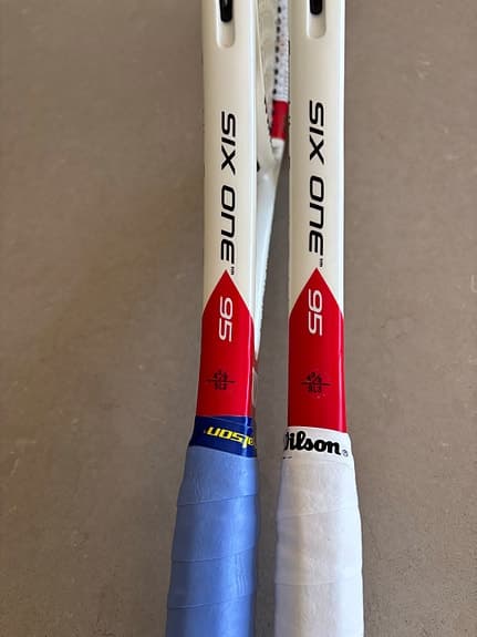 Wilson Six One 95 tennisracket röd/vit