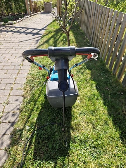 Gardena elektrisk gräsklippare blå/grå