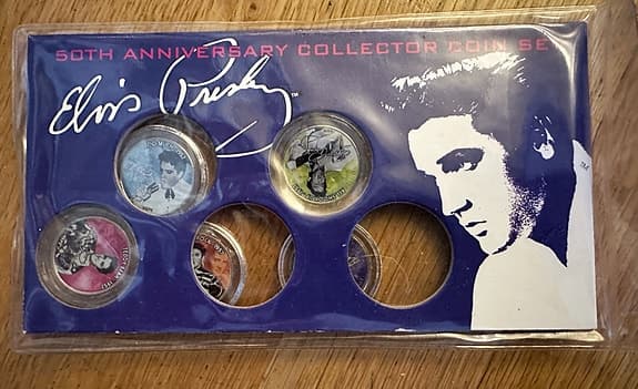 Elvis Presley jubileumsmynt samlarset