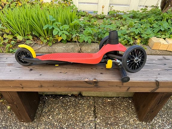Oxelo trehjuling sparkcykel röd/svart för barn