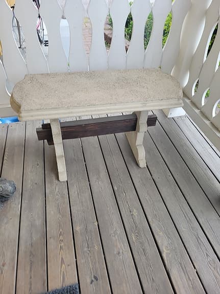 Parkbänkar i betong