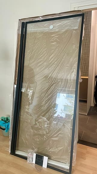 Ny duschvägg 90 cm svart (Camargue) – oanvänd
