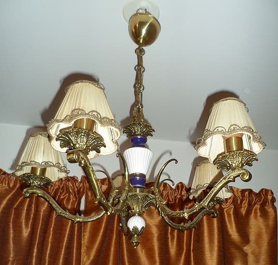 Italiensk Taklampa 50 tal / Engelskt  Lampa / Himalaya Bordslampa / Malmkrona