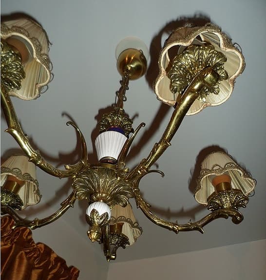 Italiensk Taklampa 50 tal / Engelskt  Lampa / Himalaya Bordslampa / Malmkrona
