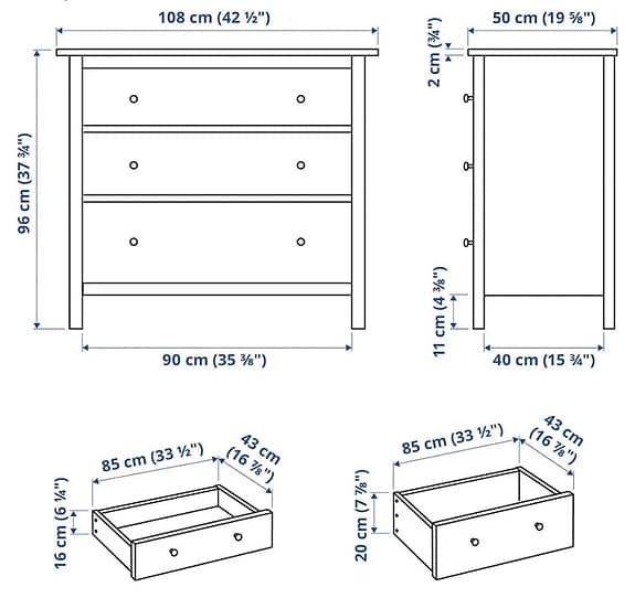 Ikea Hemnes byrå