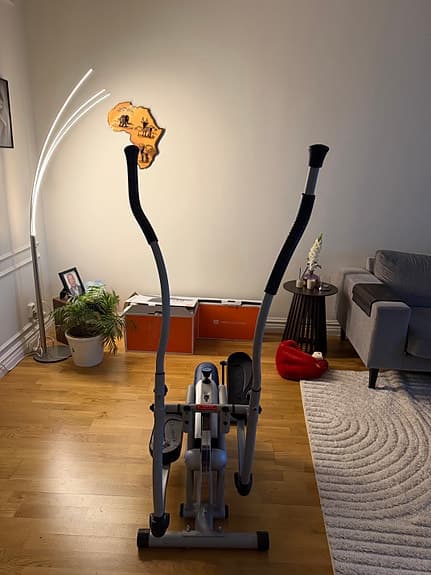 Crosstrainer blå/vit med handtag