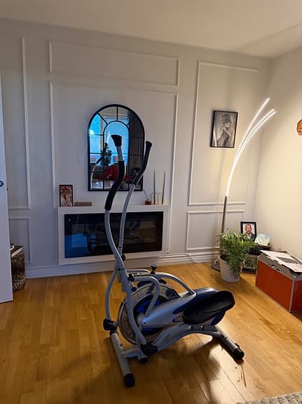 Crosstrainer blå/vit med handtag