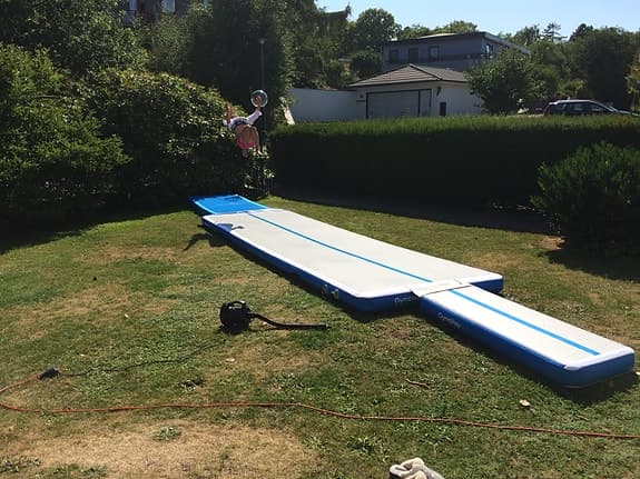 AirTrack Talent Trainer Kit 5 x 1,5 x 0,15 m blå med elektrisk pump