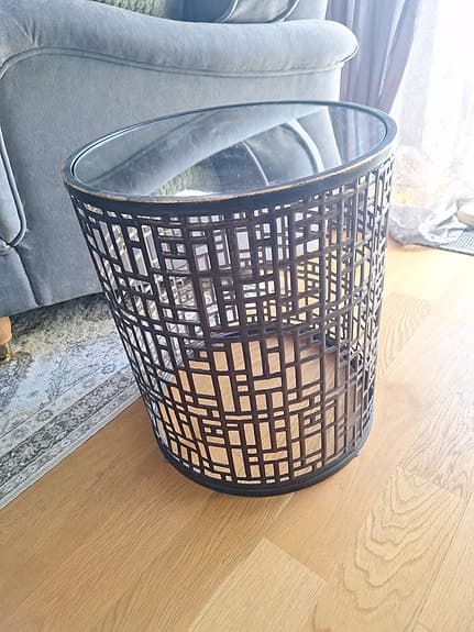 Spegelbord med glasöverdel