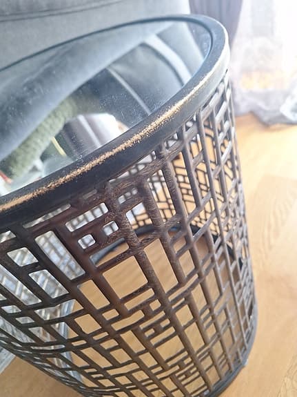 Spegelbord med glasöverdel
