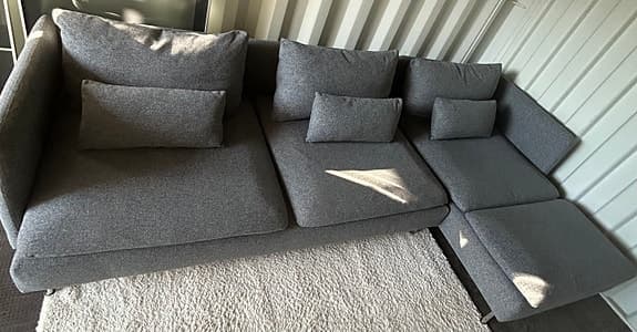 Soffa med schäslong SÖDERHAMN 4 -sitts