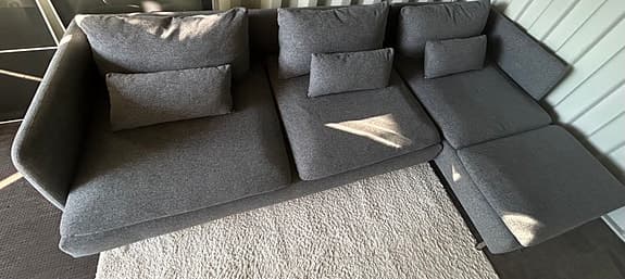 Soffa med schäslong SÖDERHAMN 4 -sitts