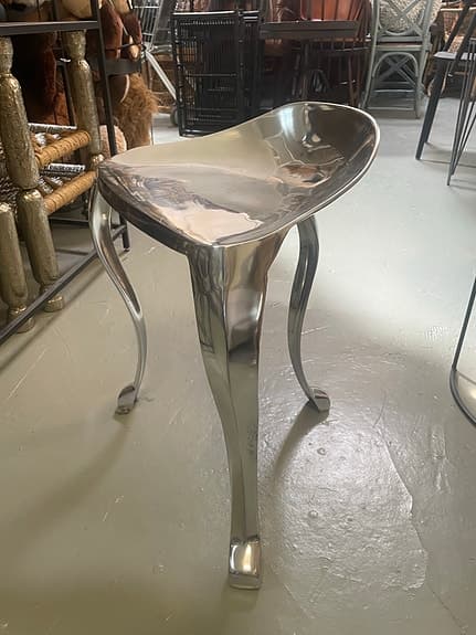 Sittpallar i silver metall