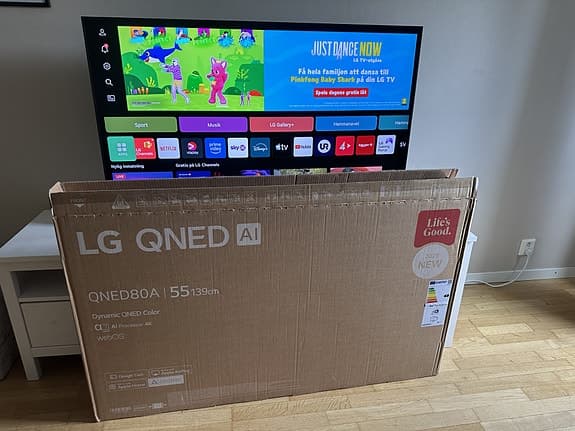 Smart TV LG 55" QNED 80 4K Helt ny