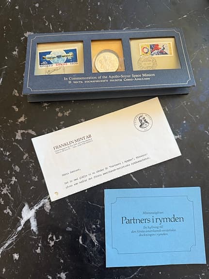 Franklin Mint Apollo-Soyuz 1975 - Sterling Silver Komplett Set