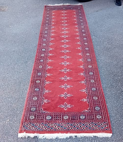 vacker mönster handknut bochara ullmatta