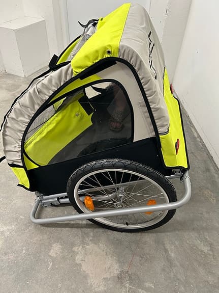 Spokey cykelvagn gul/grå