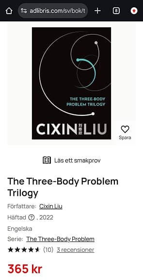 Säljer The Three-Body Problem Trilogin 📚