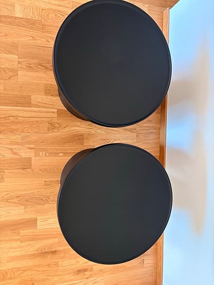 Vito trädgårdsbord svart 47x47x47 cm