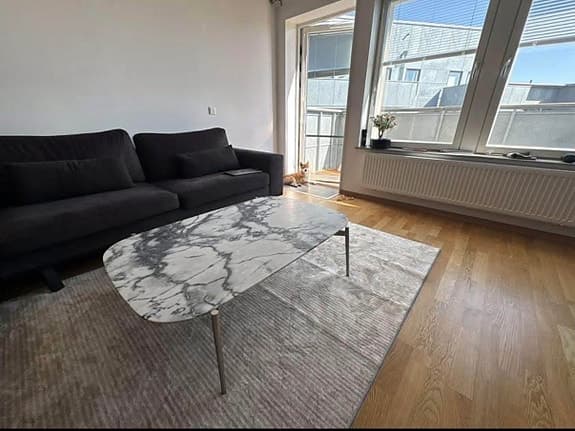 Vit marmor soffbord