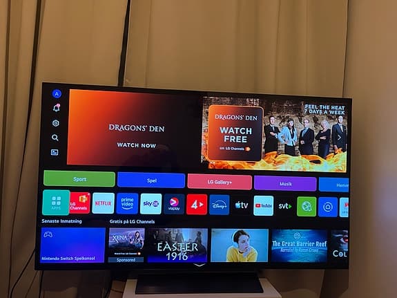 Säljer LG 55” C4 4K OLED-TV - nyskick!