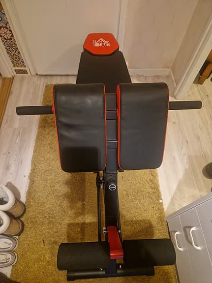 Abilica ryggtränare / magbänk svart röd