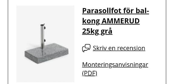 Parasoll med fot