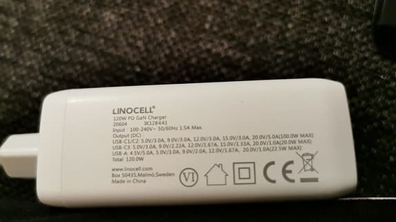 Snabbladdare 120W GaN (Linocell) – kraftfull USB-C laddare