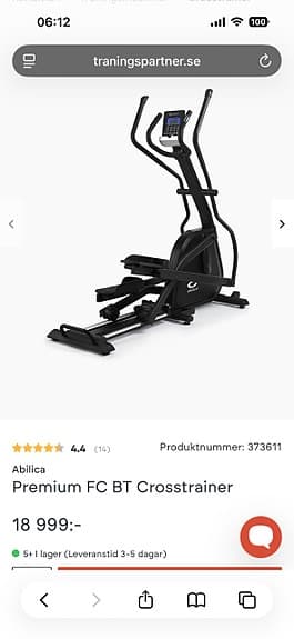 Crosstrainer svart med display