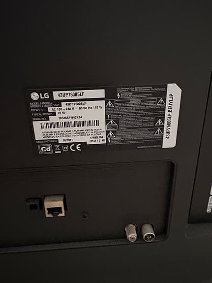LG 43UP75006LF 43" 4K LED Smart TV