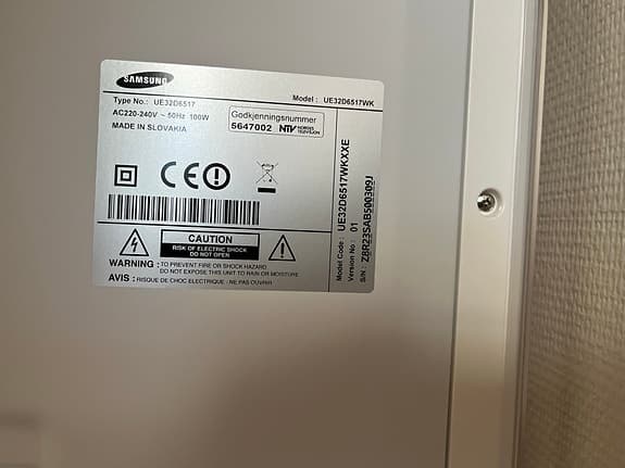 Samsung UE32D6517 Smart TV 32 tum vit